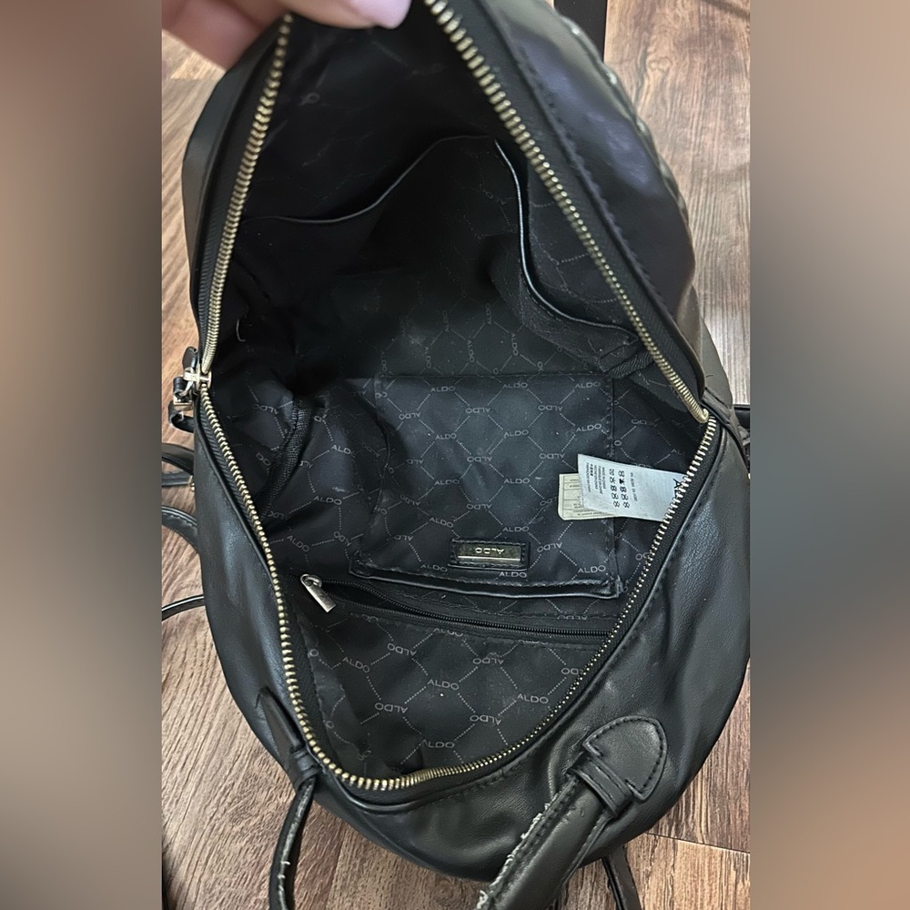 ALDO Chevron Patterned Black Backpack - Picture 4 of 4